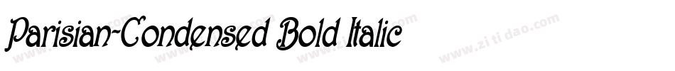 Parisian-Condensed Bold Italic字体转换